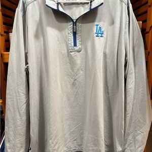 Tommy Bahama Gray Pullover with LA Dodgers logo